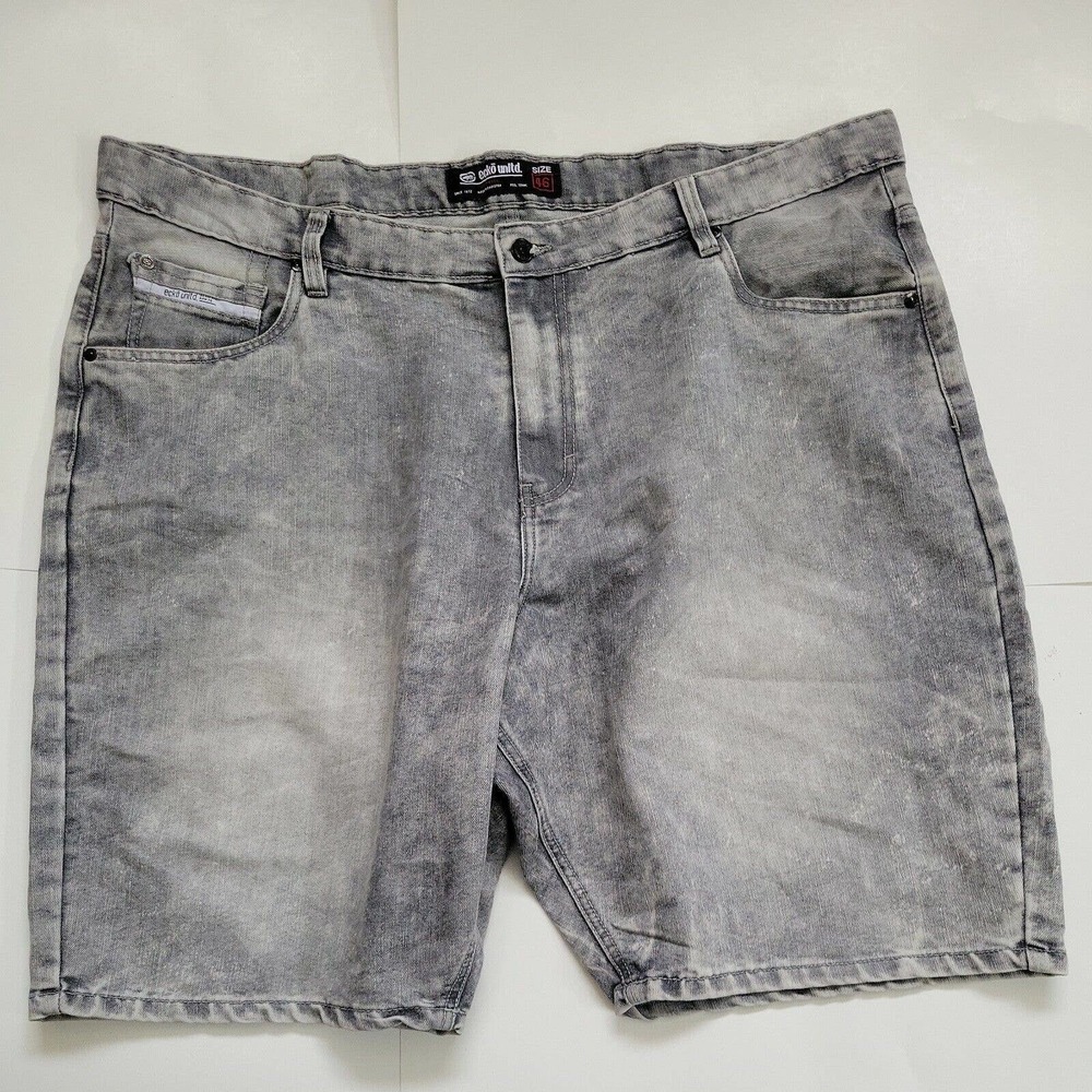 Ecko Unltd Men's‎ Denim Light Gray Jean Shorts Size 46 (49) Inseam 12" EUC!